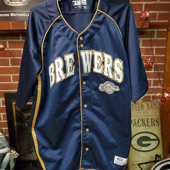 Vintage MLB Milwaukee Brewers Jersey XL - Picture 1 of 6